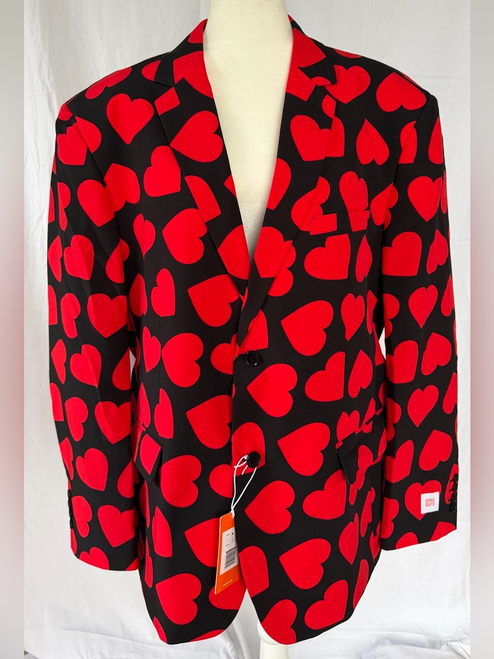 Opposuits King of Hearts Black & Red Suit Jacket / Blazer